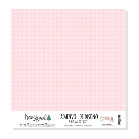 adhesivo de diseño tela rosa